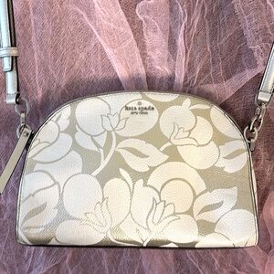 Kate Spade silver/white crossbody